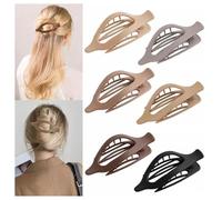 Yurosiay Fermagli per capelli piatti da donna, curvi, a coccodrillo, a forma di anatra, a forma di banana, con clip opaca, antiscivolo, forte tenuta, per capelli spessi/sottili, 8#