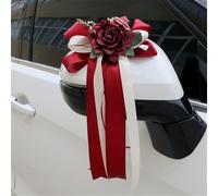Yurosiay Fiocchi per antenna per matrimonio, decorazione per auto, per matrimonio, decorazione per auto, fai a mano, fiocchi per matrimonio, decorazione vintage, decorazione per la schiena, fiori #5,