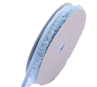 Yurosiay Oragnza - Nastro elastico in chiffon, 1,5 cm, larghezza 1,5 cm, plissettato, bordo in pizzo elasticizzato, in organza, per cucito, bordatura in pizzo, per confezione regalo, colore: blu