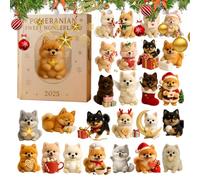 Yurosuis Calendario Avvento Con Ornamenti Per Cani,24 Giorni Decorazioni In Acrilico 2D Con Incanti | Ciondolo Cane 2025 Calendario Conto Alla Rovescia - Per Casa Albero Di Natale Parete Porta Adulti