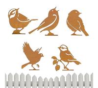 Yurosuis Decorazioni per il Giardino degli,Picchetto In Ferro Resistente Alle Intemperie - Decorazioni Rustiche Pali Da Giardino | Per Recinto Vaso Fioriera Esterno Prato Patio Compleanno Natale