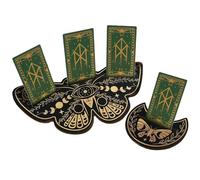 Yurosuis Porta carte per tarocchi, accessori per altari in legno estetici - Porta carte esoterico rettangolare - per ufficio camera scrivania divinazione spiritualità meditazione collezione