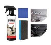 Yurosuis Pulitore Interni Auto - Detergente Spray Sedili Auto con Strofinaccio e Spugna - 237ml Spray Rinfrescante Interni per Sedili in Pelle Cruscotto Console Porte