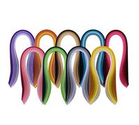 YURROAD Quilling Kit con 900 Strisce di Carta da Quilling (Larghezza 3mm/5mm/7mm/10mm, Lunghezza 39cm) Carta per Quilling Strisce 5mm Nero/Rosso/Viola/Blu/Verde/Giallo/Rosa/Marrone/Arancione