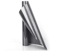 YURROAD Vinile Termoadesivo Glitter Nero, 100cm x 30cm, Termovinile per Tessuti, HTV Termovinile Glitter Iron on Magliette, Vinile Termoadesivo per Tessuti, fai da te, Termovinile Nero Glitterato