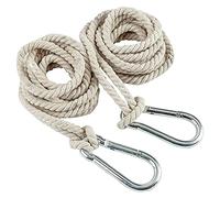 YURRUON Corda per altalena per albero, 2 pezzi, corda per appendere amaca, ganci regolabili, accessori per mobili da giardino (corda singola da 4 m)
