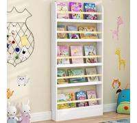 yurstcggh Libreria Salvaspazio Slim Dietro Porta,Librerie da pavimento alte e sottili 10 cm,scaffale aperto per libri,Può Essere Posizionato Contro La Parete Per Appoggiare Libri E Riviste