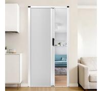 yurstcggh Porta a fisarmonica Porta a soffietto for interni,Disegno A Nido D'ape,per Armadi/Corridoi/Camere da Letto/Balconi/Cucine/Bagni Bianco 205×190cm