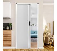 yurstcggh Porta a Fisarmonica,Porta Pieghevole Invisibile A Nido D'ap,Con Guida di Scorrimento,Leggera,Apertura Silenziosa,per Camere da Letto e Bagni,Senza Foratura 110×210cm Bianco