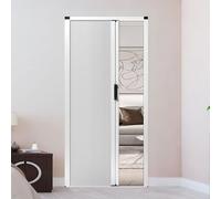 yurstcggh Porta a Fisarmonica,Porta Pieghevole Invisibile A Nido D'ap,Con Guida di Scorrimento,Leggera,Apertura Silenziosa,per Camere da Letto e Bagni,Senza Foratura 105×203cm Bianco
