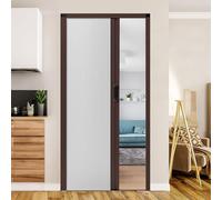 yurstcggh Porta a Fisarmonica,Porta Pieghevole Invisibile A Nido D'ap,Con Guida di Scorrimento,Leggera,Apertura Silenziosa,per Camere da Letto e Bagni,Senza Foratura 135×200cm Bianco