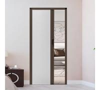 yurstcggh Porta a Fisarmonica,Porta Pieghevole Invisibile A Nido D'ap,Con Guida di Scorrimento,Leggera,Apertura Silenziosa,per Camere da Letto e Bagni,Senza Foratura 75×190cm Bianco