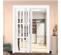 yurstcggh Porte pieghevoli interne in PVC,porta bianca insonorizzata per camera da letto,tiene fuori l'aria calda e fredda,cancelletto divisorio per cucina/lavanderia/ripostiglio 73×189cm
