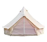 Yurt Tent Camping, Large Cozy House, Outdoor Four Seasons Family Camping Cotton Canvas Bell Tent with Meshed Door And Windows