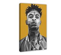 YURUOXIMAO Tela Quadro Senza Cornice Rapper 2 SavageS Hip Hop Poster Soggiorno Camera da letto Pittura Opera d'arte 30 * 50cm