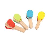 Yusat 1pc Batacchio Musicale in Legno per Bambini Batacchio Musicale Nacchere a Mano Piatto a Percussione Giocattolo per Bambini Intrattenimento Educativo Precoce Colore Casuale