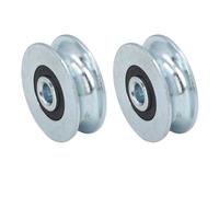Yusat 2 Pezzi Puleggia Cuscinetto Ruota Guida Ruota 40 Mm Diametro Esterno 8 Mm Foro Centrale Acciaio Legato Design Portante Ad Alta Resistenza con Rullo Tipo U per Sollevamento I