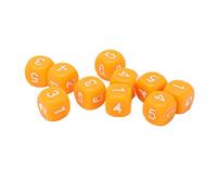 Yusat 20 Cubi di Dadi Digitali Poliedrici a 6 Facce, Gioco di Dadi a 6 Facce, in Plastica con Angoli Arrotondati per Giochi da Tavolo e Opportunità Educative Numeriche (Arancia)