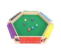 Yusat Close The Box Gioco di Dadi Gioco da Tavolo Matematico in Legno per 2-6 Giocatori con Lavagna a 6 Lati per Viaggi in Campeggio per Feste in Famiglia