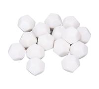 Yusat Dadi di Plastica a 12 Facce, 30 Pezzi, Scritte in Plastica su Dadi Didattici, Kit Rial Poliedrico, Intrattenimento, Formazione, 2,2 Cm, Bianco