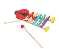 Yusat Giocattoli Educativi a Percussione Manuale in Legno Massello Liscio, Strumenti Musicali per L'apprendimento Precoce per Bambini e Bambine (Coccinella)