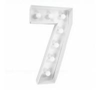 Yusat Luce LED con numero 7, luce bianca calda, funzionamento a batteria, 70 cm, decorazione da tavolo con interruttore per matrimoni, compleanni, feste, decorazione per la casa