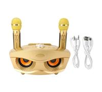 Yusat Macchina Karoke con Altoparlante Bluetooth Portatile con 2 Microfoni Wireless Microfono Style Home KTV SD306