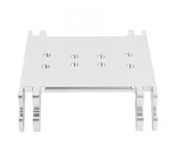 Yusat Piastra Paramotore per Telaio Auto RC in Lega di Alluminio Leggera, Design a Centro Basso, Fori di Montaggio a Doppio Braccio per Auto RC RR10 1/10, con Fori Multipli per (Argento)