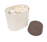 Yusat Pulitore Automatico per Tazze Lavatazze Elettrico Mini Pressa per Set da tè Tazze da caffè Bar All'aperto con Pulizia Semplice Design Compatto (Bianco crema)
