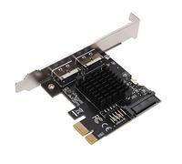 Yusat Scheda di Espansione PCIe da 1X a 2 Porte ESATA Scheda PCI Express da 6 Gbps Supporto Hot Swap Dotato di Chip ASM1061 11 10 8 7 Compatibile con