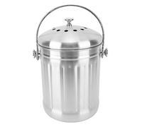 Yusat Secchio per compostaggio, in acciaio inox, con manico grande, facile da pulire, per cucina, bar, bar