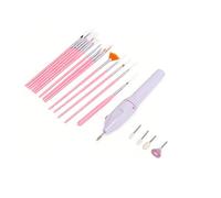Yusat Trapano Elettrico per Lima per Unghie 5 Punte 15 Pezzi Pennelli per Nail Art Set Kit Portatile per Pedicure Manicure con Punte Sostituibili per la Cura delle Unghie Fai Te