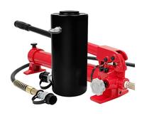 YushenFu Cilindri Idraulici di Sollevamento a Semplice Effetto con pistone Cavo da 20/30/60 tonnellate con Pompa Manuale, Corsa da 2"/4", Set di cilindri Idraulici di Sollevamento(Size:4In,Color:20T)