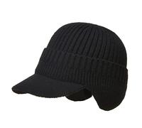 Yusheng Cappello da Strillone da Esterno da Uomo | Caldo Polsino Visiera Beanie Cappelli Invernali con Tesa | Berretto a Maglia Spessa, Caldo, Elastico, Morbido, Lavorato a Maglia, Caldo e Foderato
