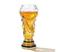 YushengTai Boccale da birra da 480 ml, per la Coppa del Mondo di calcio, per birra, cocktail, bevande, feste di calcio (calcio, trasparente)