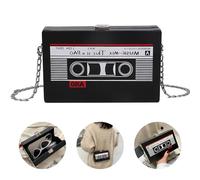 YushengTai Borsa a tracolla obliqua degli anni '90, per la radio e gli anni '80, Nero