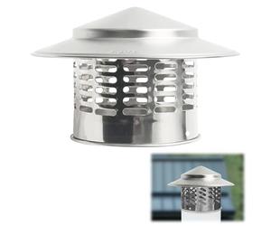 YushengTai Copertura per comignolo 110MM Parapioggia per comignolo Copertura per camino in acciaio inox Copertura per tubo del camino Parasole rotondo Protezione anti-uccelli Cappa aspirante in