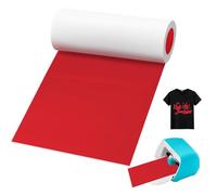 YushengTai Cri-Cut Joy Smart Iron On Rosso, 14 cm x 600 cm, PU Heat Transfer Vinyl Rotolo di pellicola tessile non richiesta, pellicola per plotter Cri-Cut Joy (rosso)