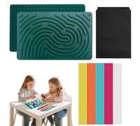 YushengTai Giocattolo sensoriale, giocattolo per l'autismo, giocattolo contro lo stress e l'ansia nell'ADHD, gioco sensoriale antistress per bambini, 20 accessori (verde scuro)