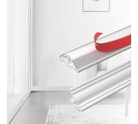 YushengTai Listelli flessibili da soffitto autoadesivi, 6 m, listello decorativo in TPE bianco, per pareti e soffitti, impermeabili e facili da installare per cucina, bagno, piani di lavoro e bordi