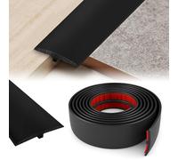 YushengTai Profilo di Transizione Pavimento, 5 CM x 3 M Profilo di Raccordo per Pavimenti A Forma di T, Profili per Piastrelle per la Connessione tra due Piastrelle per Pavimenti (Nero)