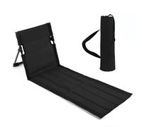 YushengTai Spiaggina Mare, Portatile 680g Sdraietta Mare con Schienale, Sedia Spiaggia Ideale per il Giardinaggio, le Escursioni e i Picnic All'aperto (Stile Traspirante-Nero)