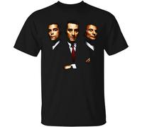 YUSHEU Men's Goodfellas, T-Shirt, Robert Deniro, Scorsese, Joe Peschi, Gangster, Movie S Black M