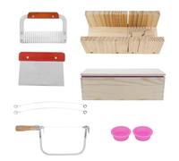 YushiTrading 9PCS DIY soaps Making Kit with 1200ml Silicone and Wood Bread cutting machine