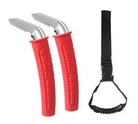 YushiTrading Confezione da 2 supporti per maniglia della portiera dell’auto, capaci di sostenere fino a 450 libbre; barra di presa portatile per auto con comodo impugnatura in silicone; (Rossa)