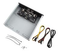 YushiTrading Interruttore di Controllo ’Alimentazione per HDD, selettore per Dischi rigidi SATA con Doppio Interruttore autobloccante, Uscita di Alimentazione a 6 Porte per PC Desktop,