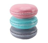 YushiTrading Macaron Biscuit Shaped Shoe Changing Stool, Cute Food Stool for Kids, Ergonomic Resin Foot Rest with Whimsical Design, Fun Decorative Low Stool for Living Room Bedroom Entryway