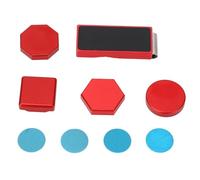 YushiTrading Scatola per Gesso da Biliardo Magnetica da 4 Pezzi con Clip, Mini Custodia Portatile per Gesso da Biliardo nelle Forme Esagonale, Ottagonale, Rotonda e Quadrata, portagesso in (Rossa)