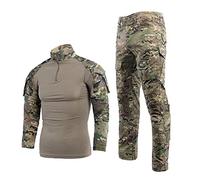 YUSHOW Airsoft Tactical Gear Paintball Camicia da Combattimento Pantaloni | Militari Manica Lunga 1/4 Zip Camouflage Uniforme Tattica Caccia Arrampicata BDU,CP,L
