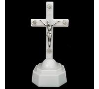 YUSHU - Luce notturna a LED a forma di croce di Gesù, decorazioni per la casa e la chiesa (senza batterie), luce LED in stile europeo, croce di Cristo Gesù, decorazione per la chiesa domestica, per